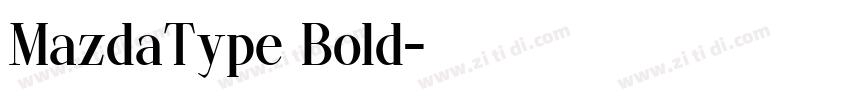 MazdaType Bold字体转换